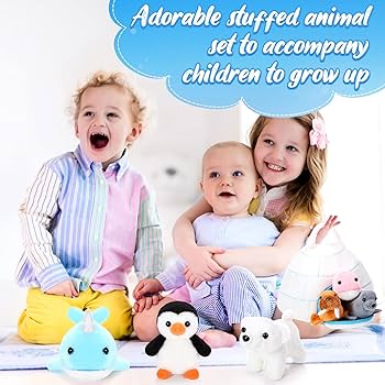 Amazon.co.jp: Hungdao ポーラーぬいぐるみ7点セット シロクマ